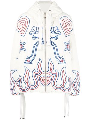 Khrisjoy embroidered puffer jacket - White