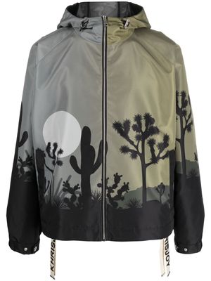 Khrisjoy graphic-print hooded jacket - Green