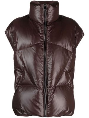 Khrisjoy high-neck quilted down gilet - Brown