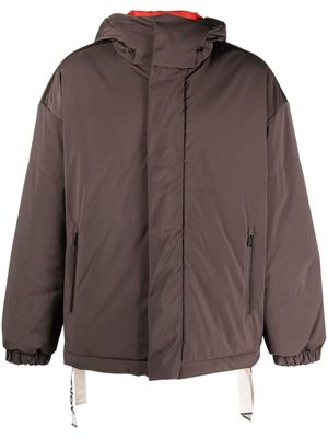Khrisjoy hooded funnel-neck padded jacket - Brown