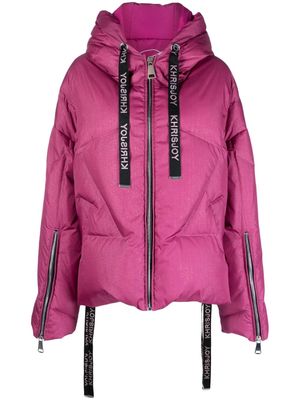 Khrisjoy Iconic Glitter puffer jacket - Pink