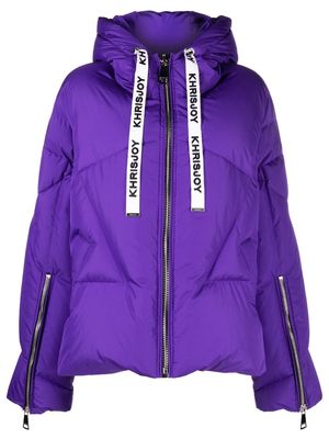 Khrisjoy Iconic hooded puffer jacket - Purple