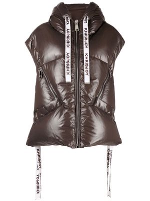 Khrisjoy Iconic oversized puffer gilet - Brown
