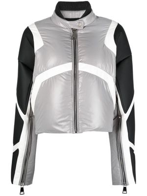 Khrisjoy Khris Crop Biker puffer jacket - Grey