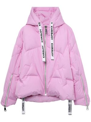 Khrisjoy Khris Iconic hooded puffer jacket - Pink