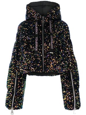 Khrisjoy Khris sequin-embellished down jacket - Black