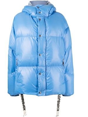 Khrisjoy Khrisman hooded puffer jacket - Blue