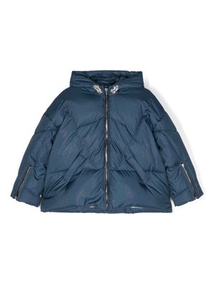 Khrisjoy Kids Khriskid hooded padded jacket - Blue