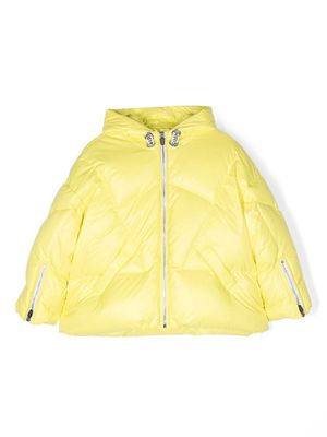 Khrisjoy Kids Khriskid hooded puffer jacket - Yellow