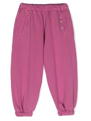 Khrisjoy Kids logo-embroidered cotton track pants - Pink