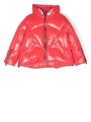 Khrisjoy Kids padded zipped-up jacket - Red