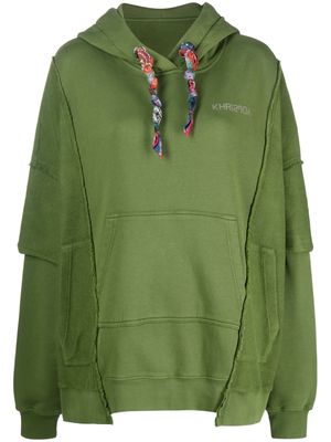Khrisjoy long-sleeve cotton hoodie - Green