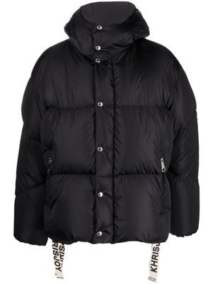 Khrisjoy padded-design hooded jacket - Black