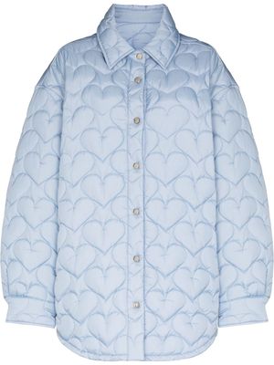 Khrisjoy padded-design snap-fastening jacket - Blue
