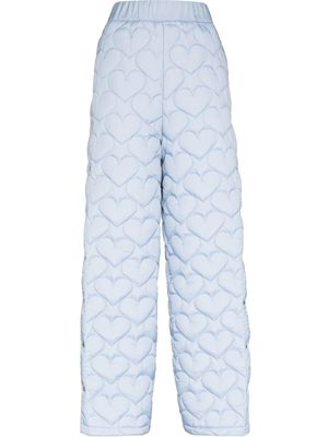 Khrisjoy padded-design snap-fastening trousers - Blue