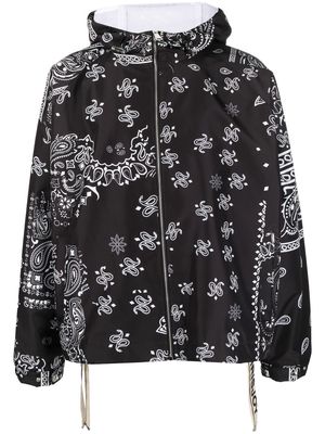 Khrisjoy paisley-embroidery hooded jacket - Black