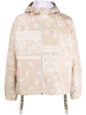 Khrisjoy paisley-embroidery hooded jacket - Neutrals