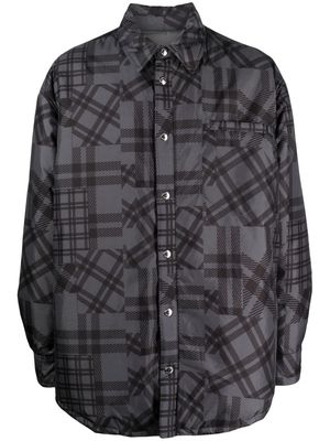 Khrisjoy patchwork-check shirt jacket - Grey