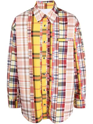 Khrisjoy plaid check-pattern shirt jacket - White