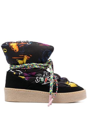 Khrisjoy puff graphic-print boots - Black