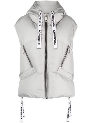 Khrisjoy Puff Iconic quilted hooded gilet - Grey