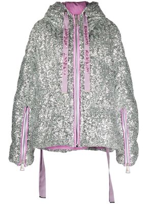 Khrisjoy Puff Khris Iconic sequinned jacket - Silver