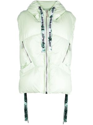 Khrisjoy Puff quilted hooded gilet - Green