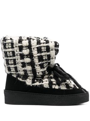 Khrisjoy puff tweed-knit boots - Black