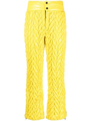 Khrisjoy quilted-chevron ski pants - Yellow