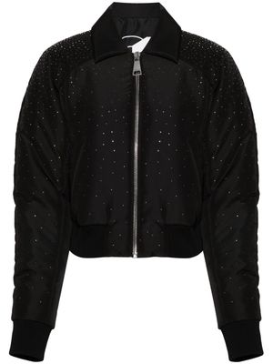 Khrisjoy rhinestone-embellished bomber jacket - Black