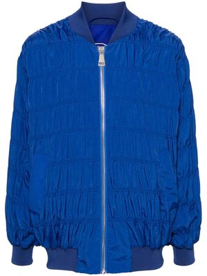 Khrisjoy ruched-detail oversize jacket - Blue