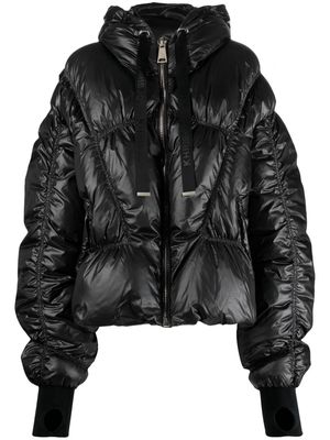 Khrisjoy ruched hooded padded jacket - Black