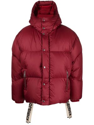 Khrisjoy zip-up hooded padded jacket - Red