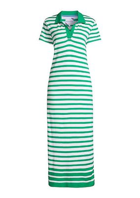 Kiawah Striped Polo Maxi Dress