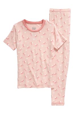 KicKee Pants Kids' Print Short Sleeve Fitted Two-Piece Pajamas in Baby Rose Tooth Fairy