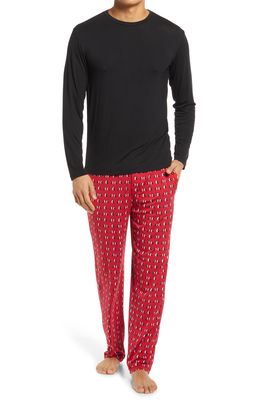 KicKee Pants Penguin Print Pajamas in Crimson Penguins