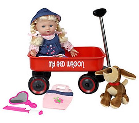 Kid Concepts Baby Doll with Wagon Playset