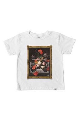 Kid Dangerous Kids' Boombox Renaissance Graphic T-Shirt in White