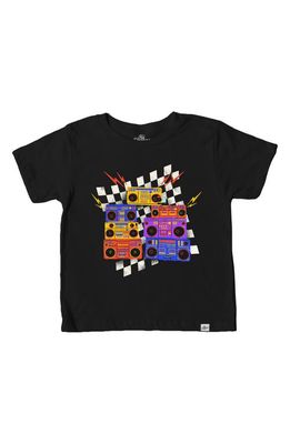 Kid Dangerous Kids' Boomboxes Graphic T-Shirt in Black