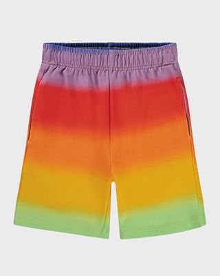 Kid's Adian Rainbow Cotton Shorts, Size 4-6