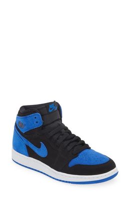 Kids' Air Jordan 1 Retro High Basketball Shoe in Black/Blue/White/Blue
