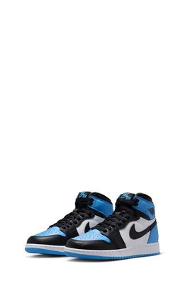 Kids' Air Jordan 1 Retro High Basketball Shoe in University Blue/Black/White