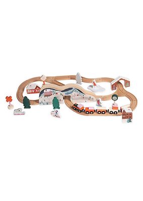 Kid's Alpine Express 49 Piece Wooden Toy Train Set