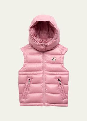 Kid's Ania Quilted Down Puffer Vest, Size 4-6