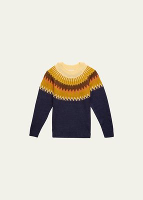Kid's Bae Wool Zig Zag Sweater, Size 7-16