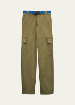 Kid's Bookish Belted Logo Cargo Pants, Size 4-12