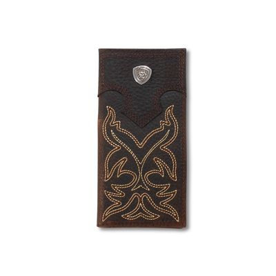 Kid's Boots stitch rodeo wallet in Brown Leather, Size: OS by Ariat