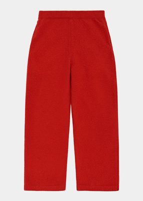 Kid's Bugsy Ribbed Wool-Cashmere Pants, Size 2-10