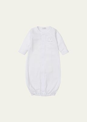 Kid's Bunny Applique Convertible Gown, Size Newborn