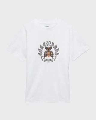 Kid's Cedar Teddy & Oak Leaf Crest T-Shirt, Size 3-14